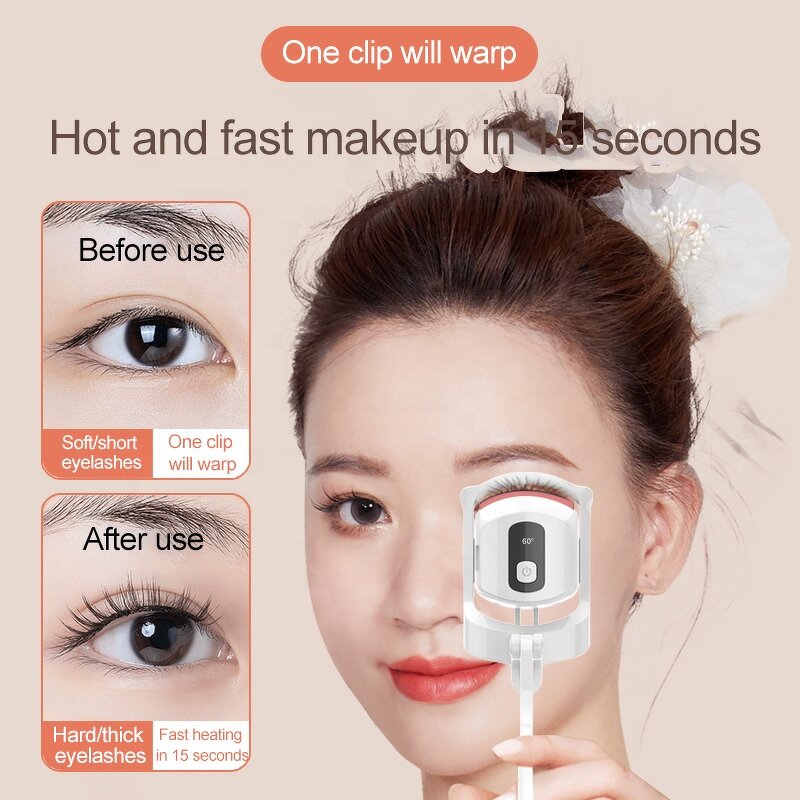 Mini LCD Eyelash Curler - Wholesale New Type C Rechargeable Plastic Heated Tool