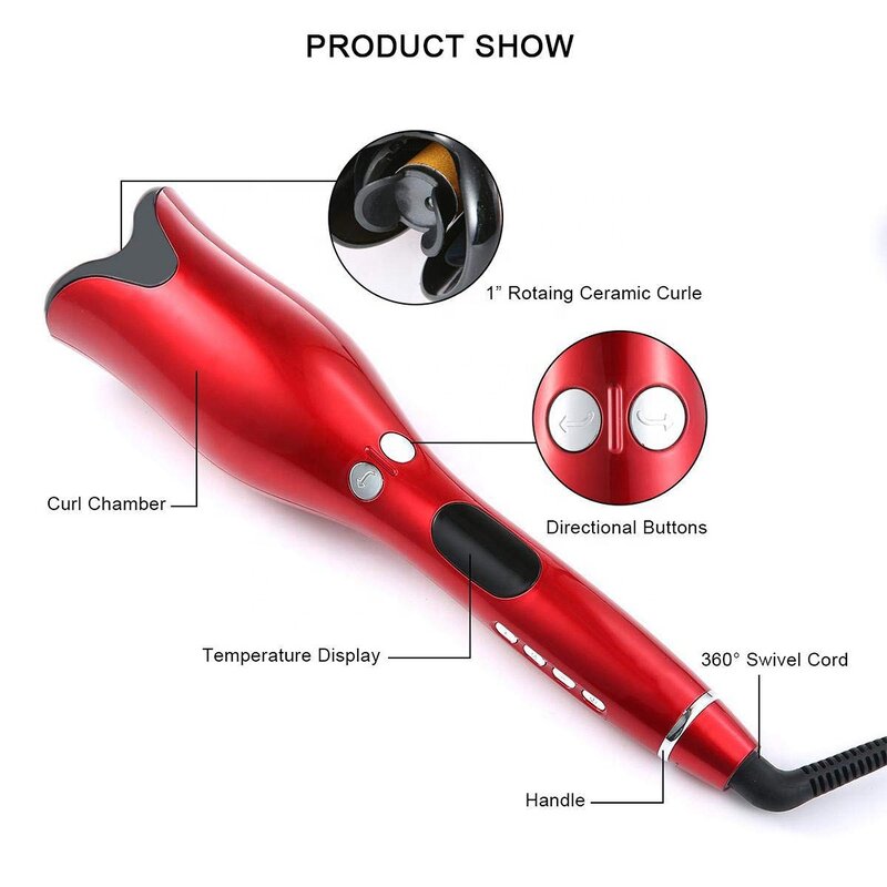 Rose Shape Waver - Ceramic LCD Professional Air Spin Automatic Hair Curling Tool