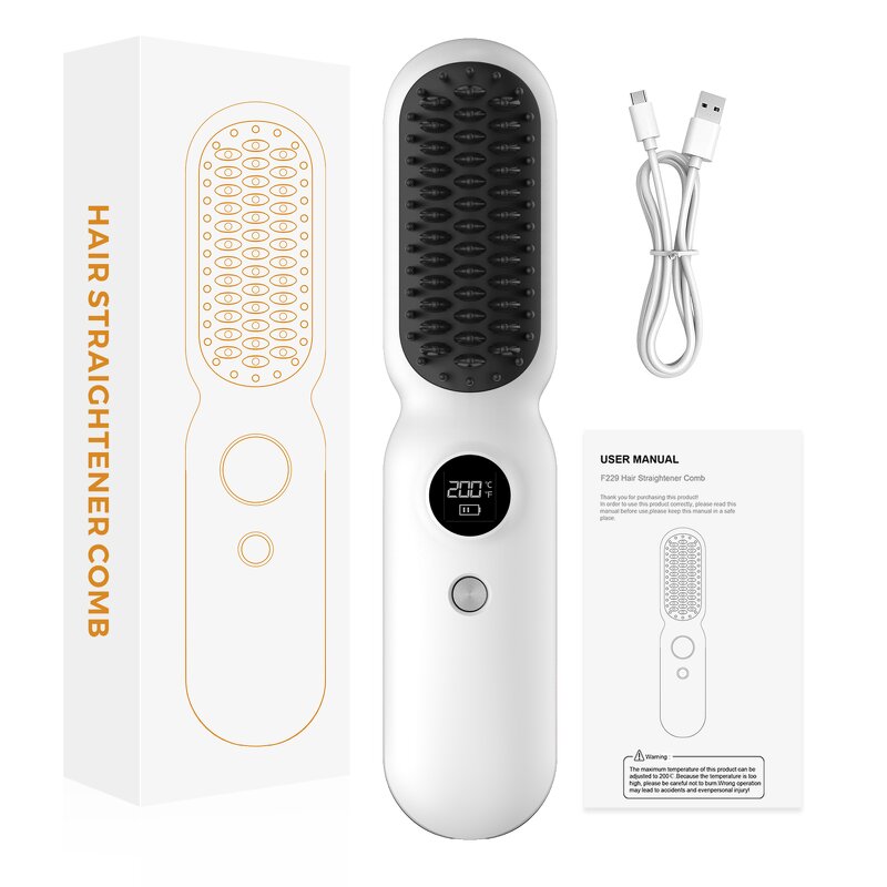 Wireless Straightening Comb - Upgraded Portable Cordless Multi-functional Plasma Tool