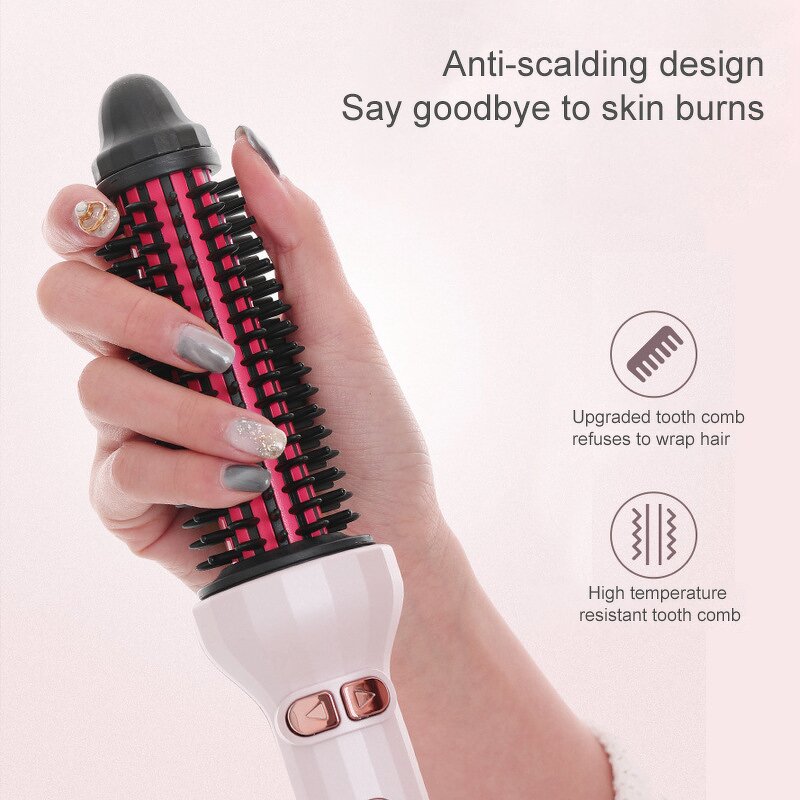 Auto Straightener Curler - Best Electric Brush Auto Shut Off Button Control Tool
