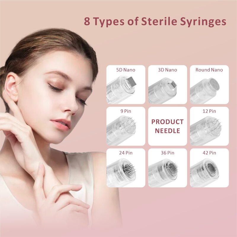 ABS Microneedling Pen - Electric LED Display USB Charge CN & AU Plugs Skin Tightening