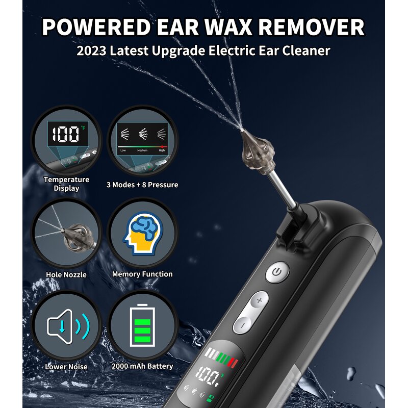 Ear Cleaning Kit - Portable Irrigation Tool Ear Wax Removal Adults Kids Cleaner