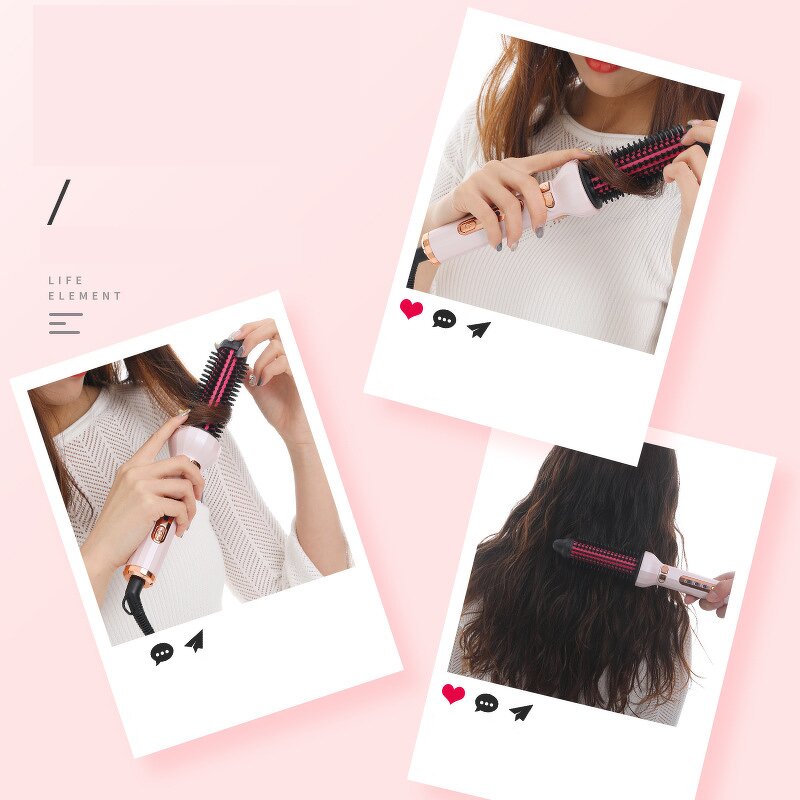 Auto Straightener Curler - Best Electric Brush Auto Shut Off Button Control Tool