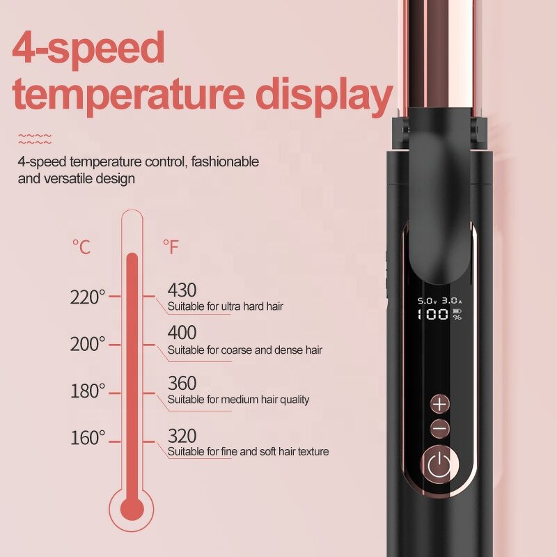 3 in 1 Curling Set - Curling Brush 2 Interchangeable Ceramic Wand Dual Voltage