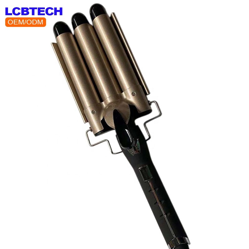 Triple Barrel Curler - Professional Ceramic LCD Temperature PTC Heaters Ladies Tool