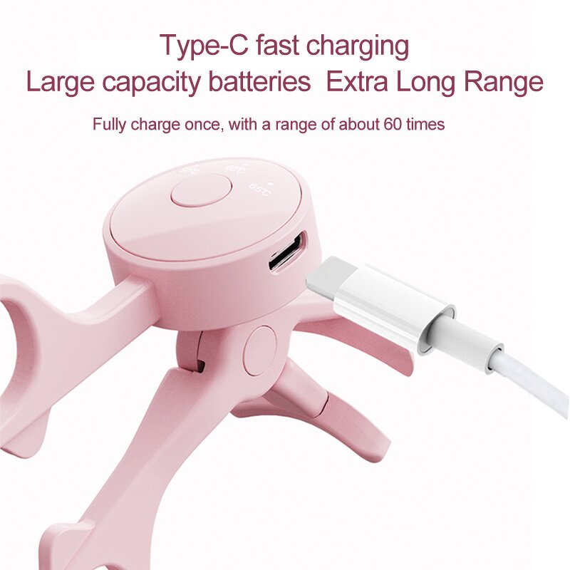 Sensing Eyelash Curler - Easy Use Rechargeable Temperature Adjust Cute Heated Tool