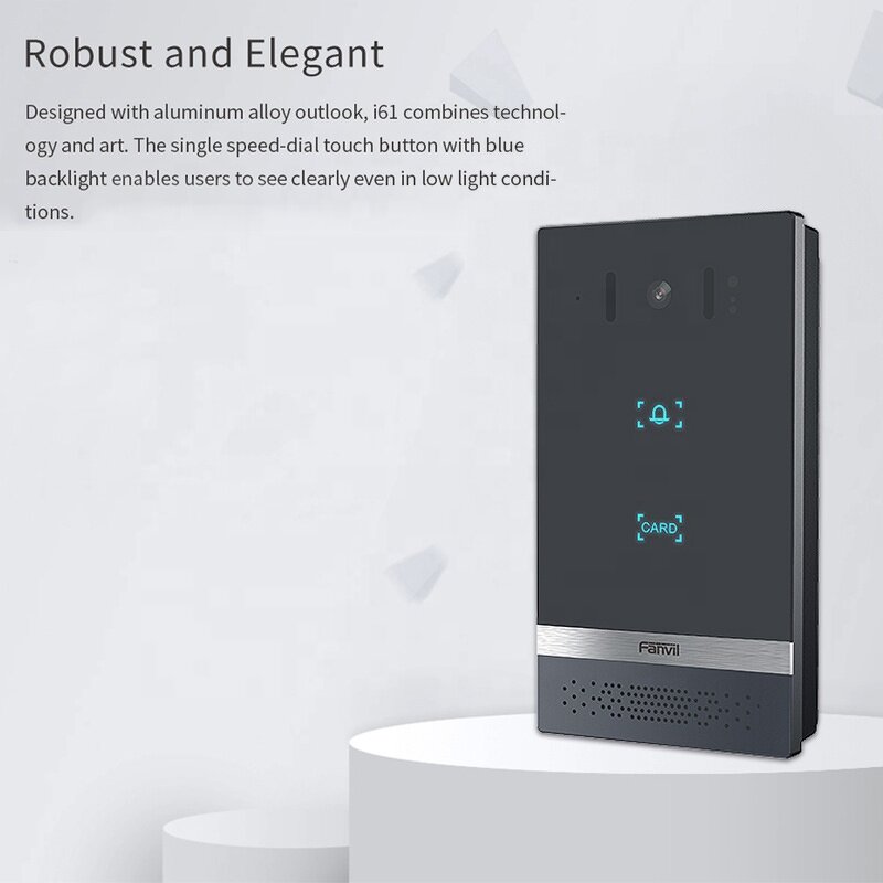 I61 Video Doorphone - 2MP 2 SIP Lines Parking Lot Hotel IP SIP Intercom Night-Vision