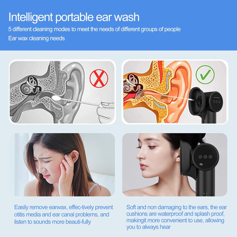 Wireless Ear Cleaner - Handheld Big Capacity Flush New Product Trends Stainless Steel