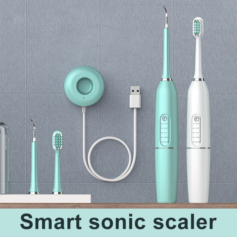 2 in 1 Oral Cleaner - High Frequency Wireless Recharge Sonic Tooth Brush Teeth Tool