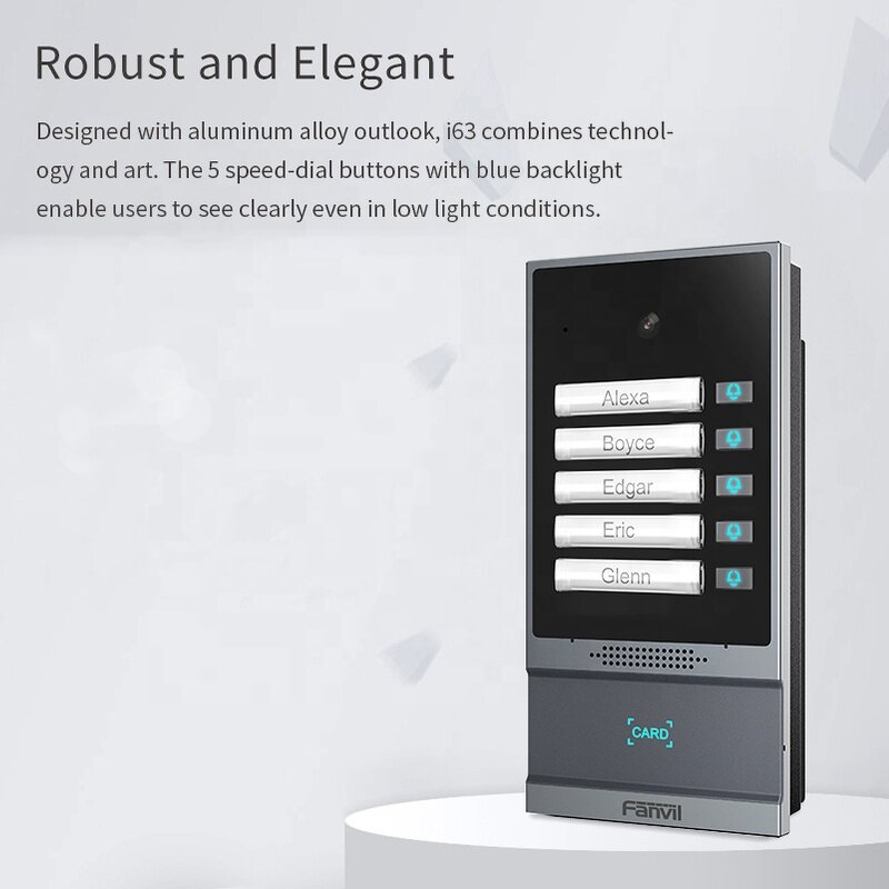 Fanvil I55A Station - 7" Android Screen 2 SIP Lines WiFi POE Network Connectivity