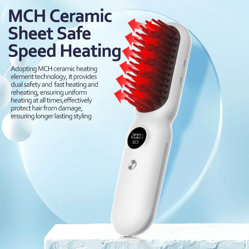 Mini Cordless Straightener - OEM 5-Speed 5-Temperature Rechargeable Household Brush