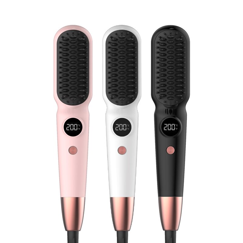 Mini Plasma Hot Comb - Portable Professional Electric Hair Straightening Comb US Plug