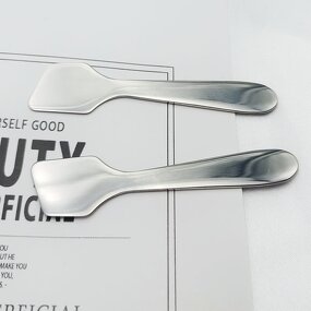 Stainless Steel Skincare Spoon - Custom Laser Logo Cream Lotion Facial Scoop Beauty Tool