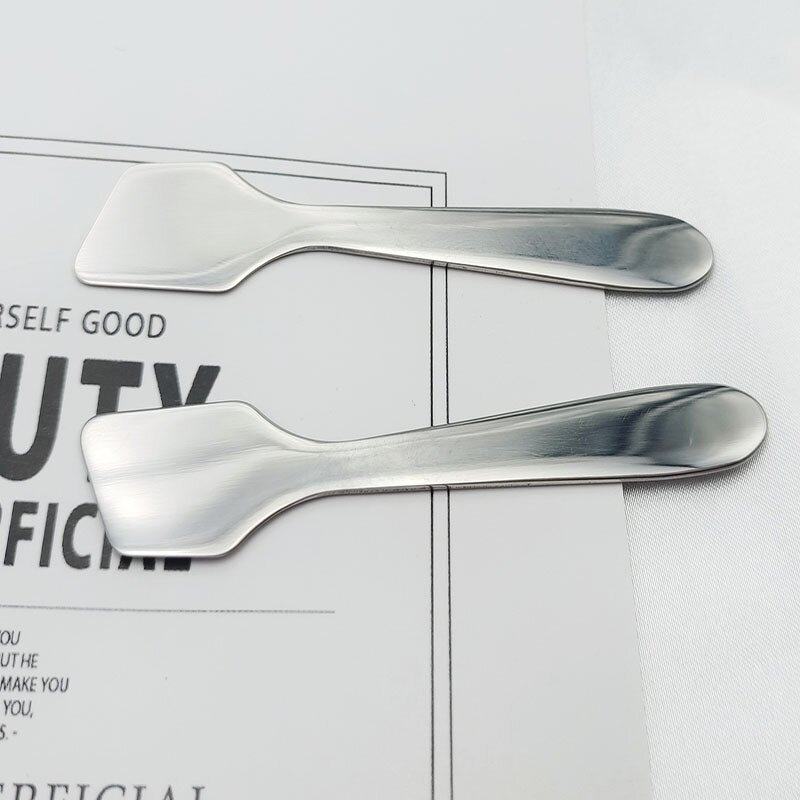 Stainless Steel Skincare Spoon - Custom Laser Logo Cream Lotion Facial Scoop Beauty Tool