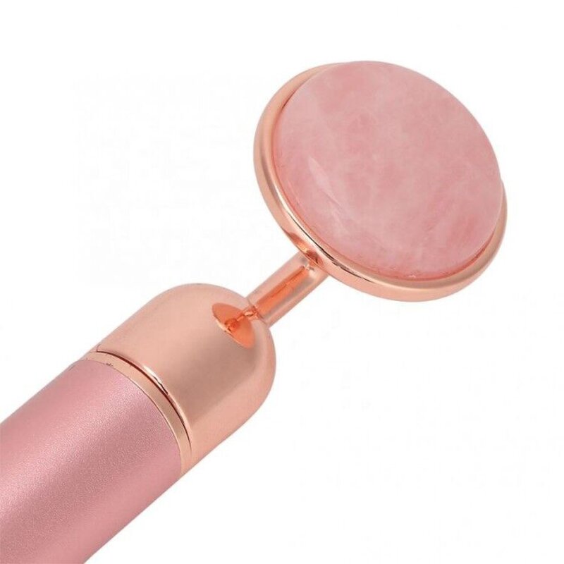 Pink Jade Beauty Bar - Electric Vibrating Facial Massage Metal Roller Skin Care Tool