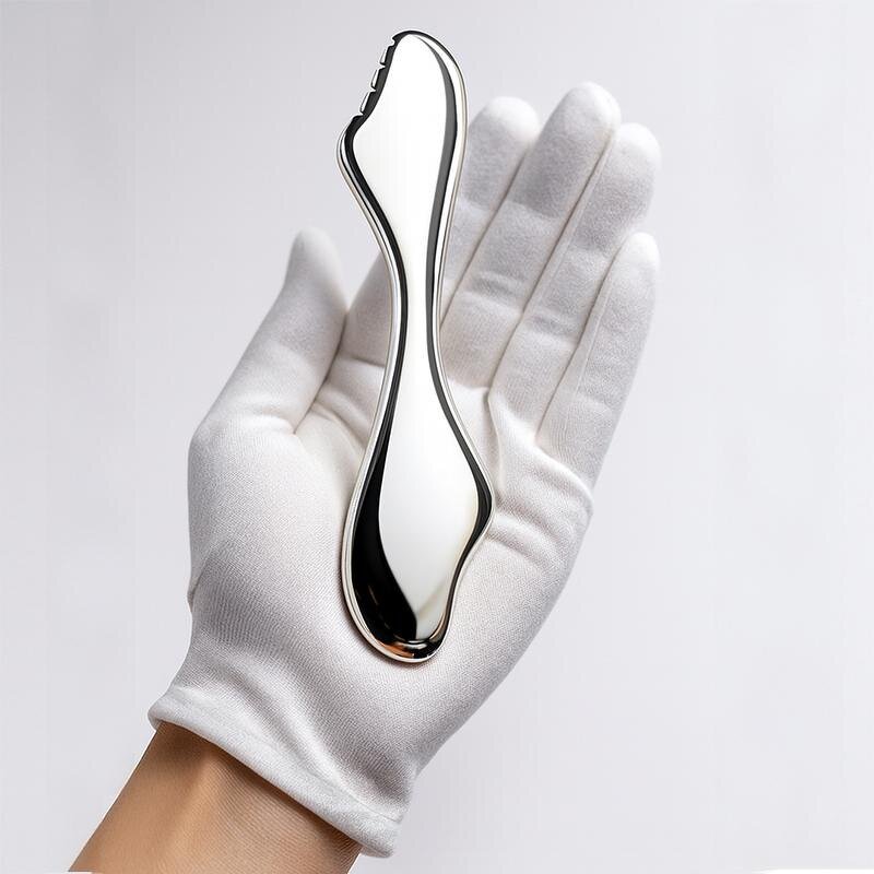 Stainless Steel Gua Sha - High Quality Custom Logo 3.5mm Thickness Skin Tightening Tool