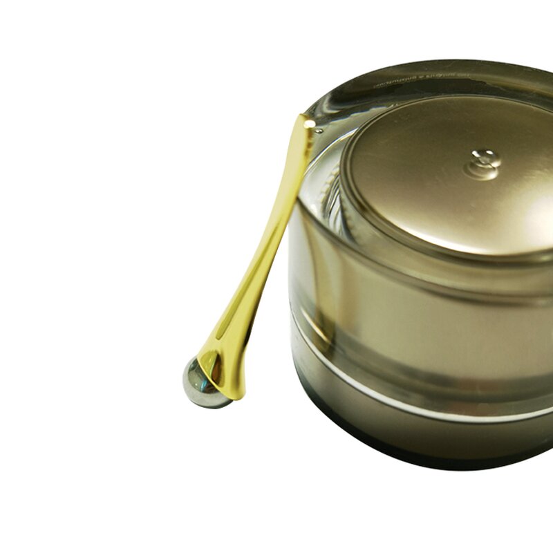 Eye Cream Massage Stick - OEM Custom 6.4cm Zinc Alloy Rotate Ball Removable Cosmetic Spatula