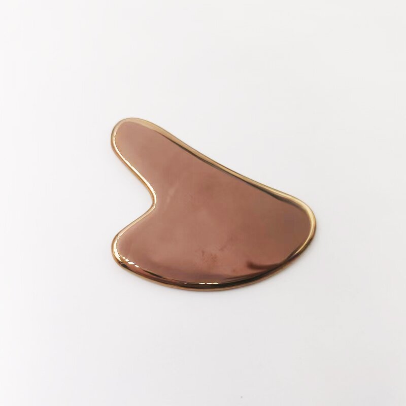 Heart Shape Gua Sha - Custom Logo Stainless Steel Skincare Makeup Foundation Scraping Board