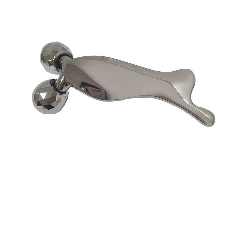 2-in-1 Gua Sha Roller - Double-end Metal Board Massage Beauty Cosmetics Skincare Tool