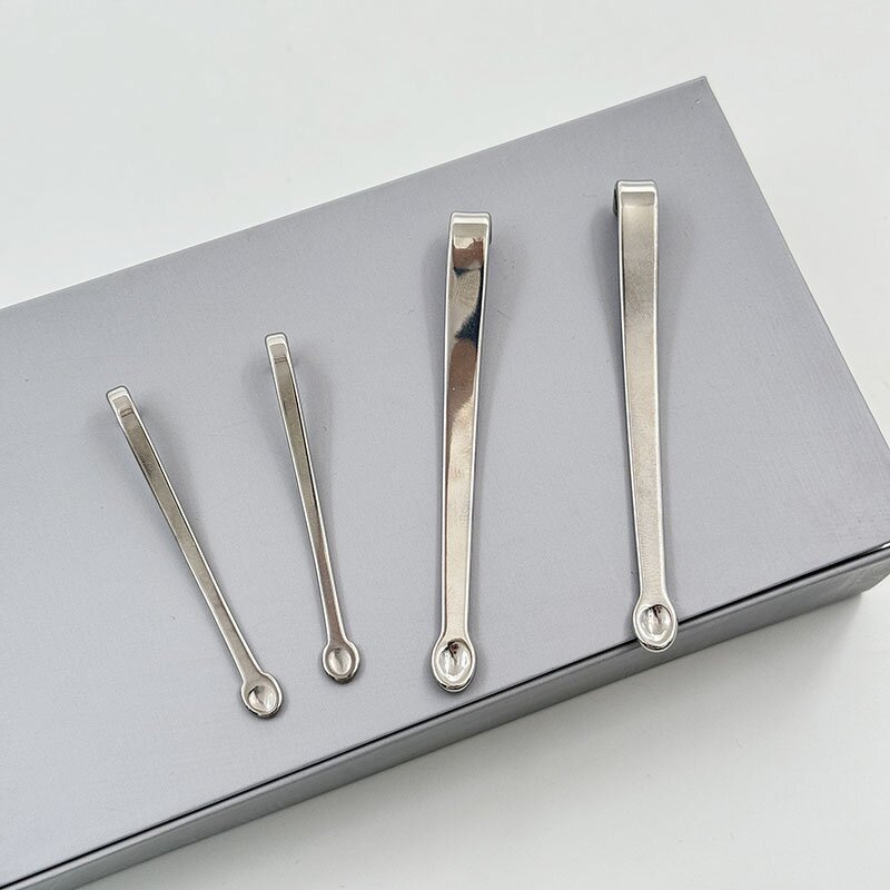 Shilajit Metal Spatula - Custom Curved Stainless Steel Hooked Hanging Spoon for Shilajit