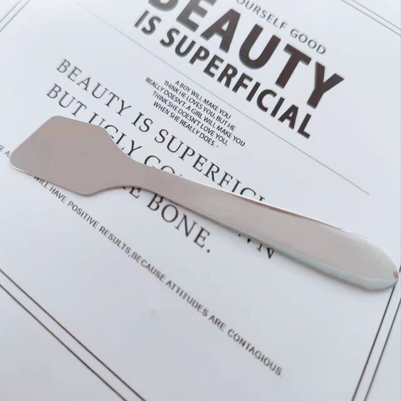 Stainless Steel Skincare Spoon - Custom Laser Logo Cream Lotion Facial Scoop Beauty Tool