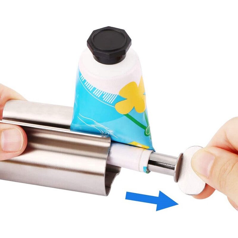 Cosmetics Tube Squeezer - New Design Stainless Steel Cleanser Extruder Toothpaste Dispenser
