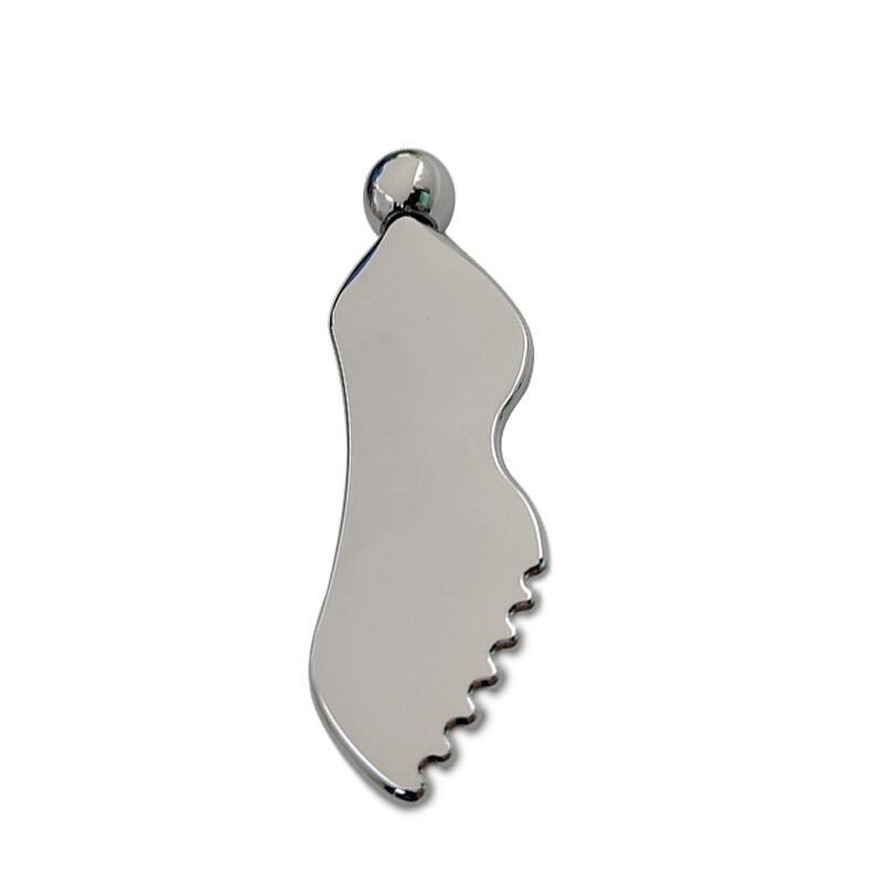 Stainless Steel Gua Sha - Custom Logo 304 Metal with Teeth Ball Scraping Board Facial Massage