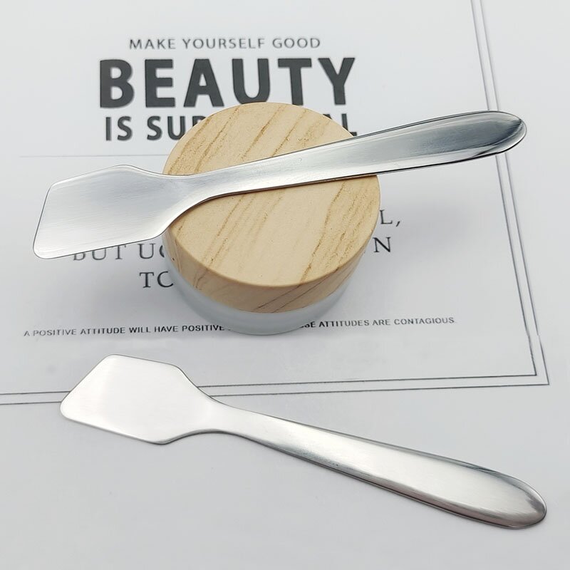 Stainless Steel Skincare Spoon - Custom Laser Logo Cream Lotion Facial Scoop Beauty Tool