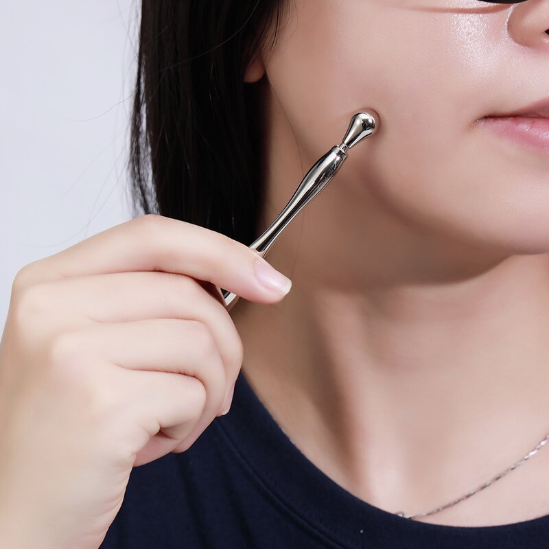 Eye Cream Massage Stick - Custom Logo 10cm Double Head Metal Cosmetic Spoon Beauty Tool