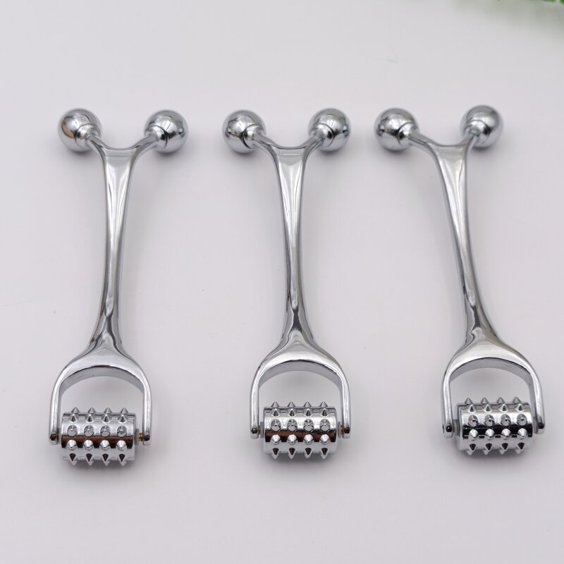 2 in 1 3D Face Roller - Custom Logo Metal Hand Held Firming Skin Care Massager