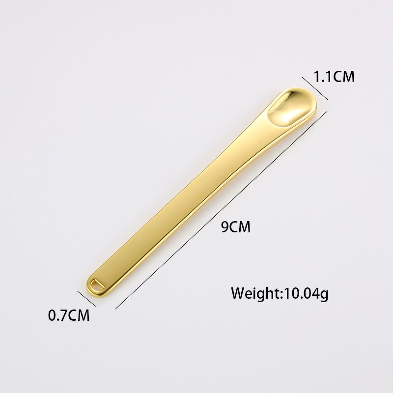 Zinc Alloy Cream Applicator - 9cm Laser Printed Personal Label Face Spoon Skin Care Spatula