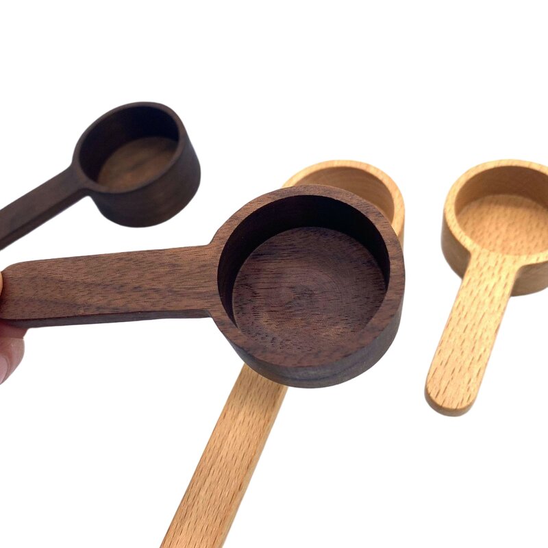 Vintage Coffee Scoop - 15ml/20ml Solid Beech Black Walnut Short Handle Business Gift
