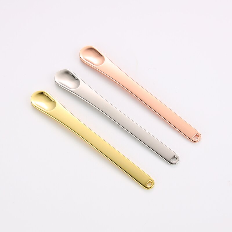 Zinc Alloy Cream Applicator - 9cm Laser Printed Personal Label Face Spoon Skin Care Spatula