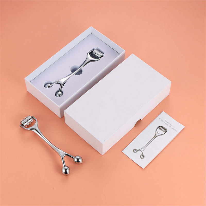 2 in 1 3D Face Roller - Custom Logo Metal Hand Held Firming Skin Care Massager