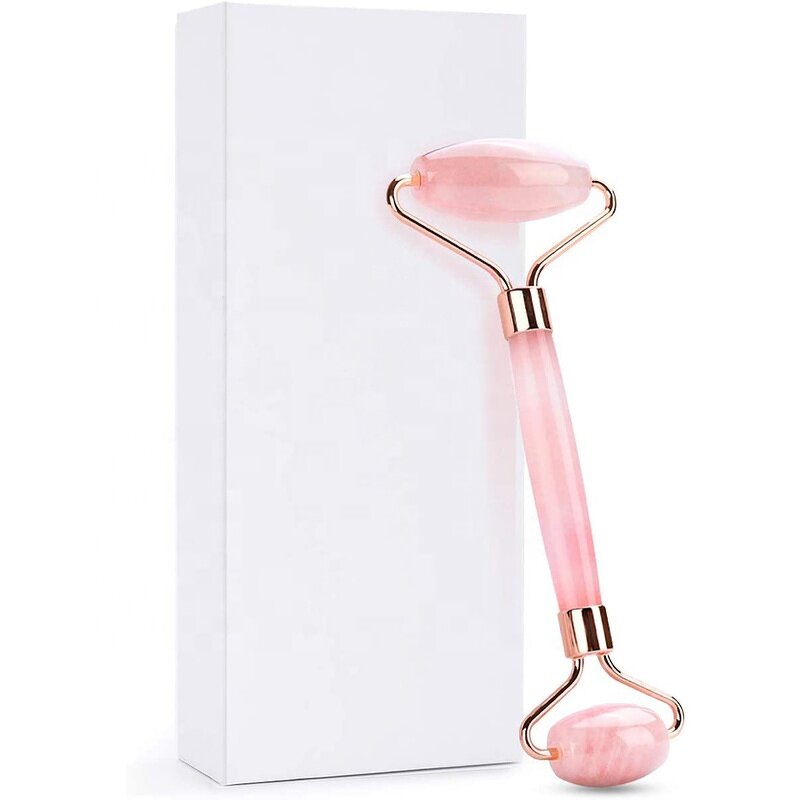 Crystal Pink Quartz Roller - Hot Sale Anti-Aging Skin Lifting Face Massage Jade Tool