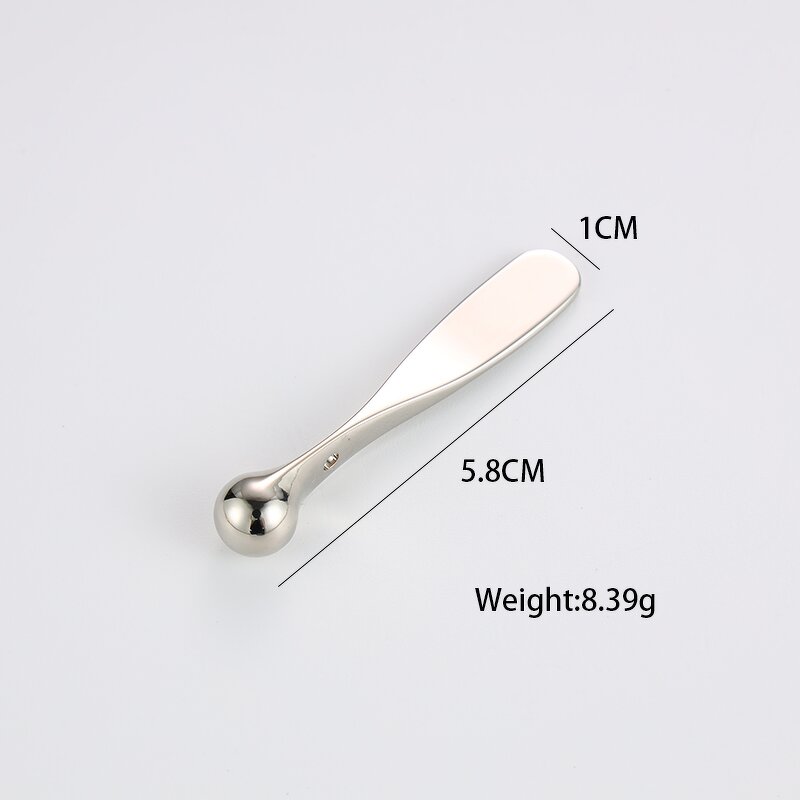 Mini Gold Spatula - Personal Label 5.8cm Zinc Alloy Face Cream Applicator Metal Cosmetic Spoon