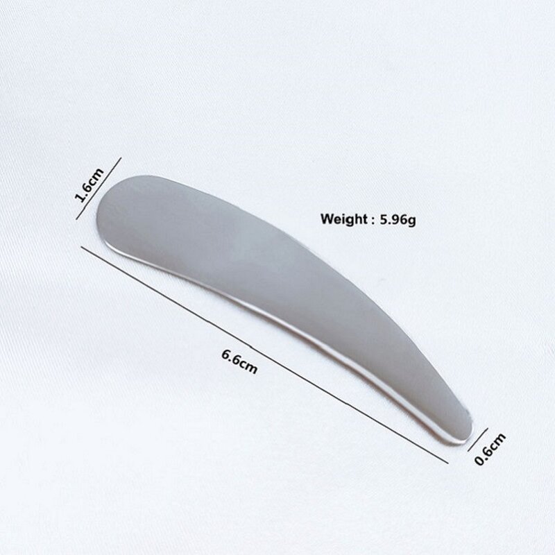 Stainless Steel Spatula - 6.6cm Laser Printed Personal Label 304 Cream Applicator Skin Care