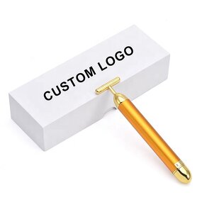 T Shape Beauty Bar - 2024 Hot Selling Vibrating Golden Anti Aging Facial Massage Tool