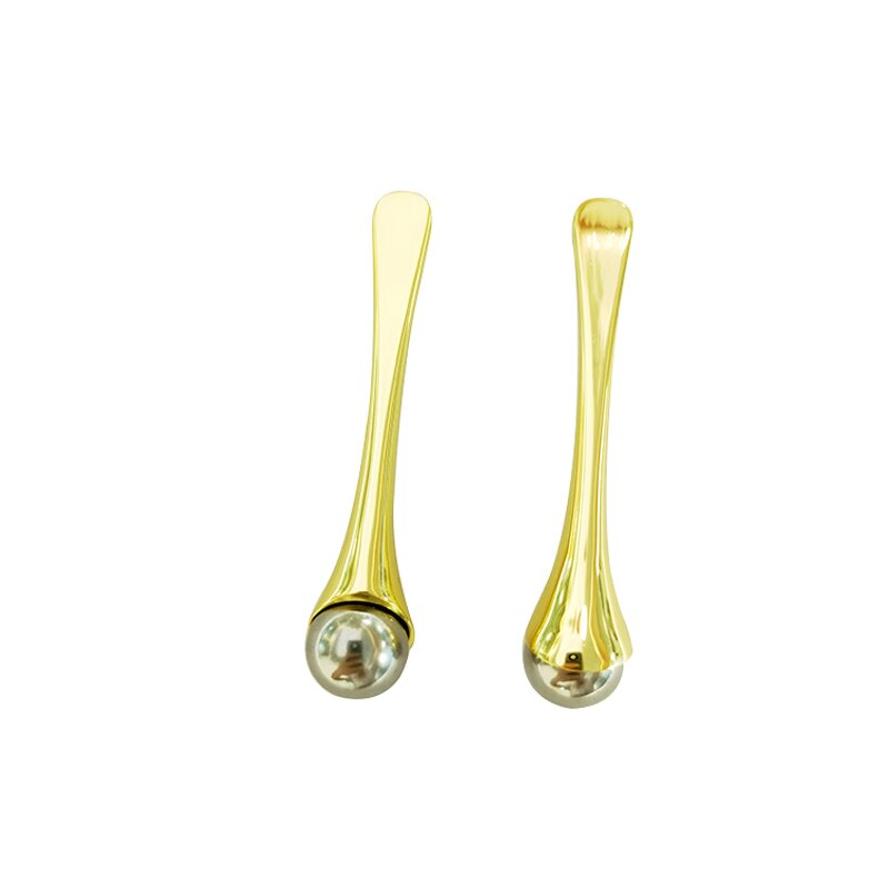 Eye Cream Massage Stick - OEM Custom 6.4cm Zinc Alloy Rotate Ball Removable Cosmetic Spatula