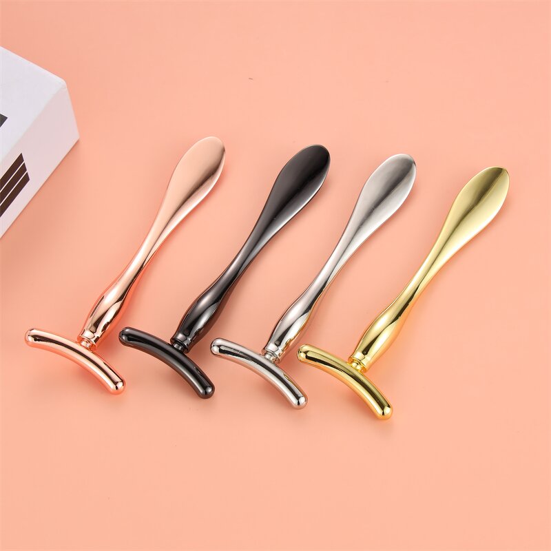2 in 1 Metal Spatula - OEM Factory T-shape Double-end Facial Massage Cosmetic Tool