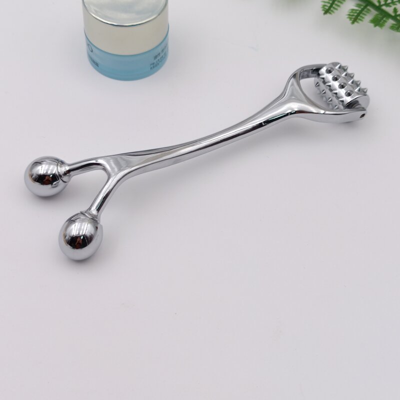 2 in 1 3D Face Roller - Custom Logo Metal Hand Held Firming Skin Care Massager