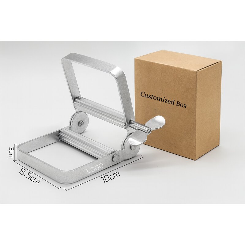 Automatic Toothpaste Dispenser - Customized 8.5 cm Silver Metal Lotion Storage Bathroom Set