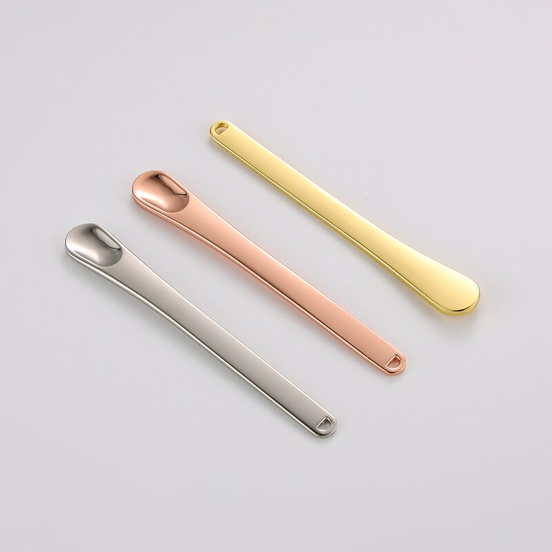 Zinc Alloy Cream Applicator - 9cm Laser Printed Personal Label Face Spoon Skin Care Spatula
