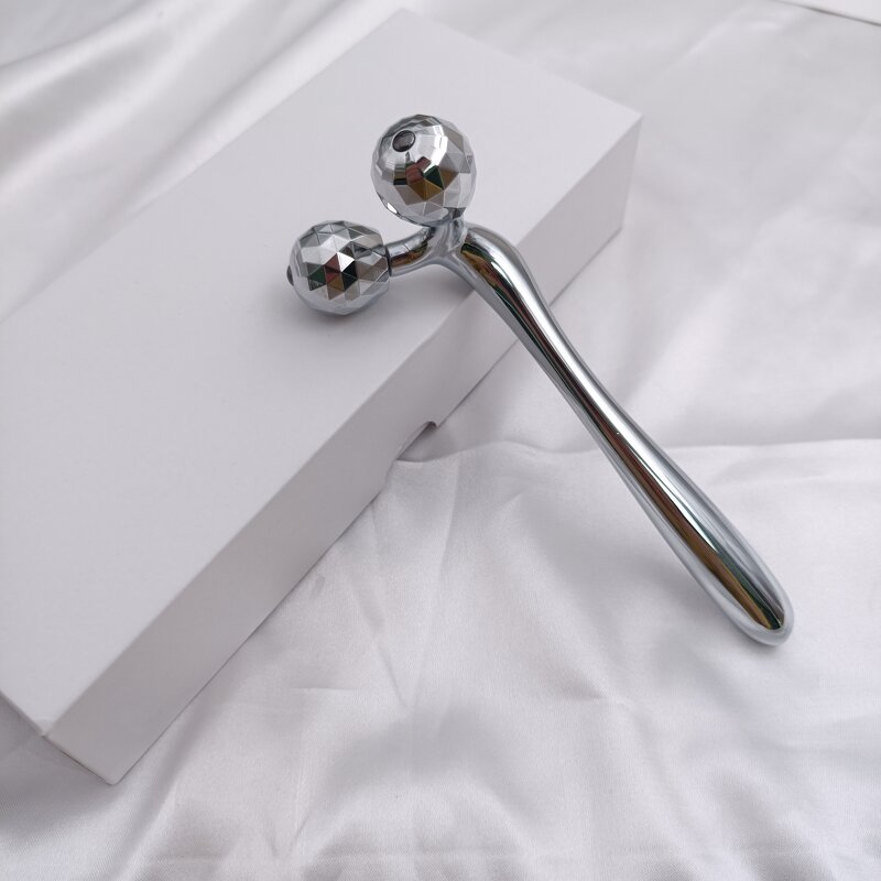 360 Rotate V-Shape Roller - Custom Logo Laser-Printed 12.7CM 3D Facial Massager Tool