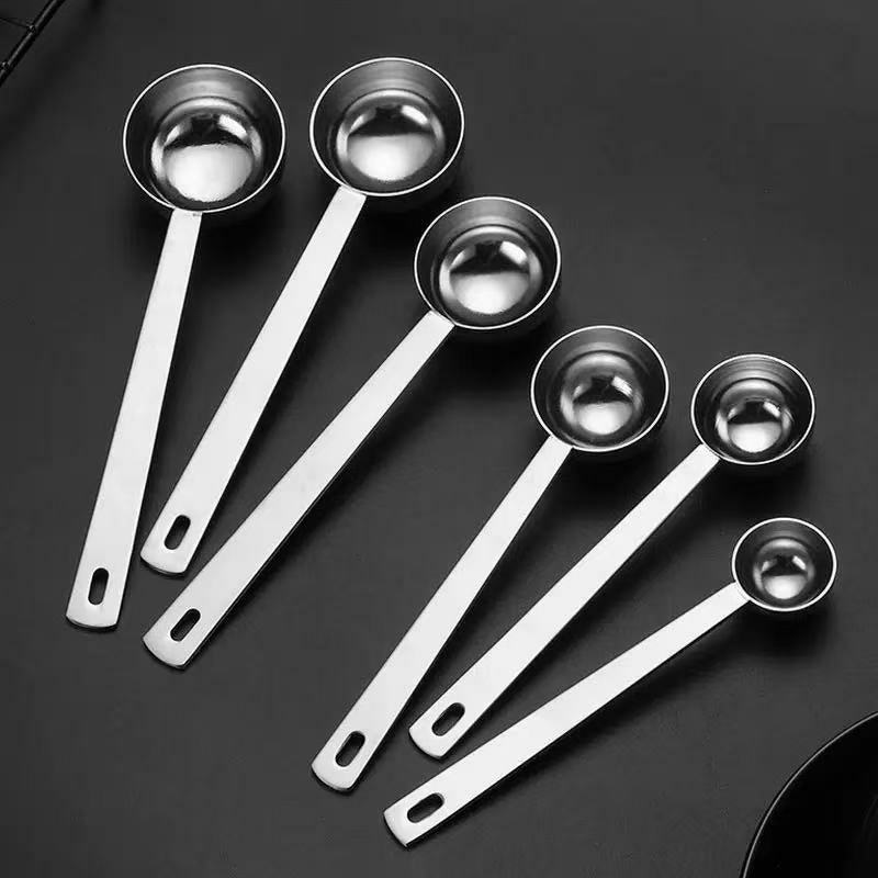Coffee Measuring Spoon - Custom Logo 304 Stainless Steel 5-30ml Metal Powder Scoop Coffee