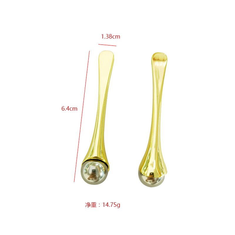 Eye Cream Massage Stick - OEM Custom 6.4cm Zinc Alloy Rotate Ball Removable Cosmetic Spatula