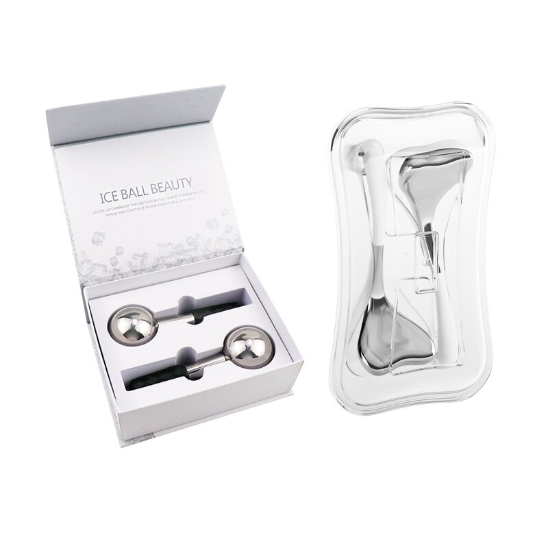 Stainless Steel Cryo Spoon - Massage Facial Lifting Sticks Metal Ice Globes Face Tool