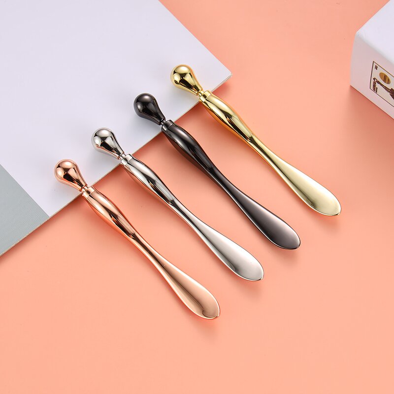 Eye Cream Massage Stick - Custom Logo 10cm Double Head Metal Cosmetic Spoon Beauty Tool