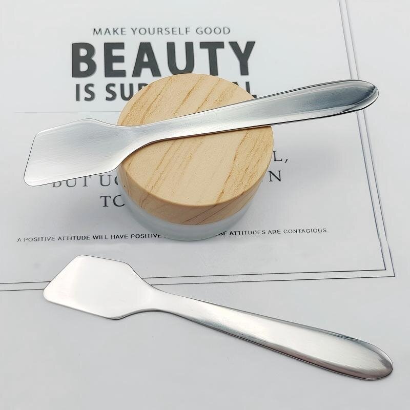 Stainless Steel Skincare Spoon - Custom Laser Logo Cream Lotion Facial Scoop Beauty Tool