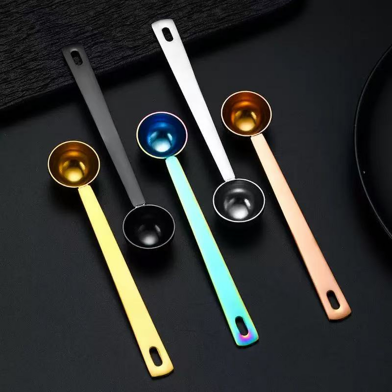 Coffee Measuring Spoon - Custom Logo 304 Stainless Steel 5-30ml Metal Powder Scoop Coffee